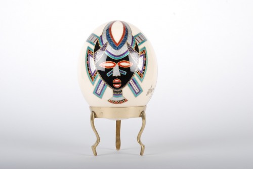 African Painted Ostrich Egg